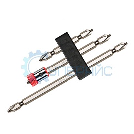 Биты крестовые BROPPE PH2 с магнитным держателем 3 шт фото