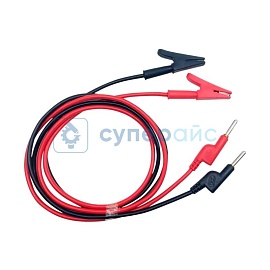 Провода для блока питания Крокодил-Банан 2,5мм 1 метр черный фото