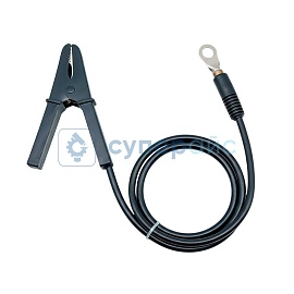 Провод с кольцевой клеммой 10мм/6мм/1 метр, чёрный фото