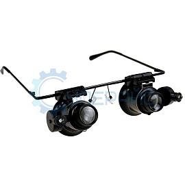 Лупа-очки Magnifier 9892A-II 20 крат с Led подсветкой фото