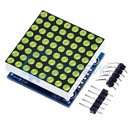 LED матрица 8x8 на драйвере MAX7219 зеленого цвета фото