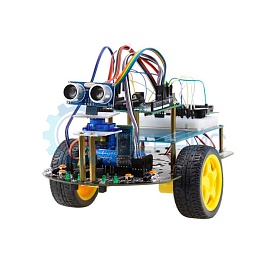 Программируемый колесный робот-конструктор на базе оригинальной платы Arduino UNO R3 фото