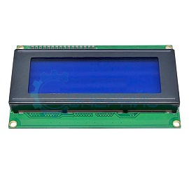 LCD дисплей 2004A 20x4 с I2C переходником, синяя подсветка фото