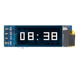 Дисплей OLED 0.91 дюйма, I2C, белый (модуль для Arduino) фото