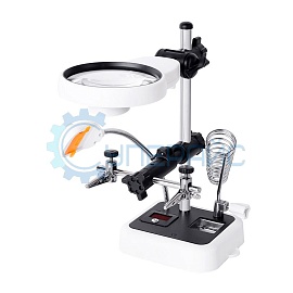 Настольная лупа SHOCREX MG16129-C с подсветкой фото