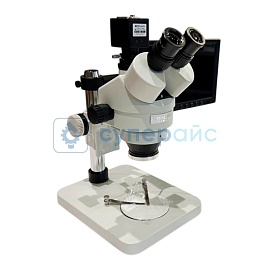 Тринокулярный оптический микроскоп Crystallite ST-7045 с дисплеем фото