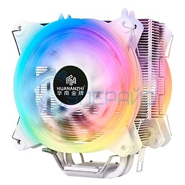Кулер для процессора HUANANZHI A600, 2500 об/мин, 2 вентилятора, LED-подсветка фото