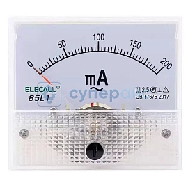 Стрелочный измеритель переменного тока ELECALL 85L1-200 мА фото