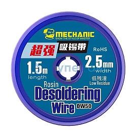 Медная оплетка для выпайки MECHANIC DW50 2,5 мм, 1,5 м фото