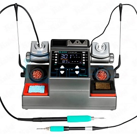 Двухканальная паяльная станция AIFEN A902 с тремя паяльниками фото