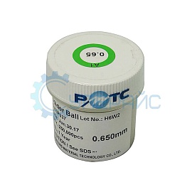 BGA шарики припоя для реболлинга 0,65 мм. 250000 шт. фото