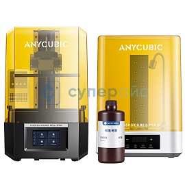 Фотополимерный 3D принтер Anycubic Photon Mono M5s Pro с устройством для очистки и дополнительного отверждения моделей Wash&