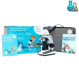 Учебный биологический микроскоп Supereyes MyLab M20 с камерой-окуляром и набором для опытов фото