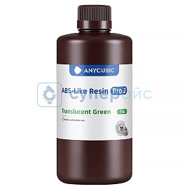 Светоотверждаемая смола Anycubic ABS-Like Resin Pro 2, зеленая полупрозрачная, 1 кг фото
