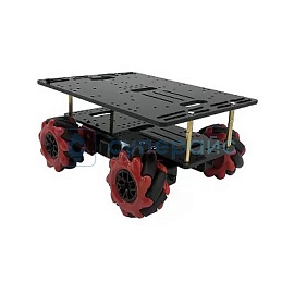 Четырехколесная робот-машинка Yeahbot C24 на колесах mecanum в сборе фото