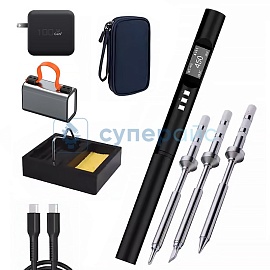 Паяльник HLFEC PTS200 с набором аксессуаров и блоком питания фото