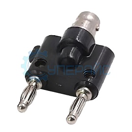 Переходник GONGGE BNC Female - 4 мм (двойной штекер банан, 1 шт) фото