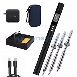 Паяльник HLFEC PTS200 с набором аксессуаров и GAN зарядкой фото