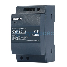Импульсный блок питания под DIN рейку ZGQNYI QYR-60-12 фото