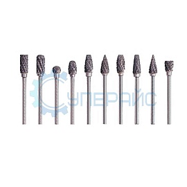 Набор борфрез твердосплавных HiLDA 10 шт фото