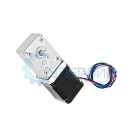 Шаговый двигатель с червячным редуктором UMot 42HSC1409 (1:50) с односторонним выходным валом фото