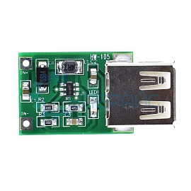 Повышающий USB конвертер 600 мА (зеленая плата) фото