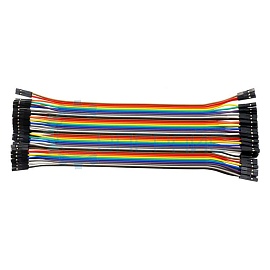 Набор соединительных проводов F/F «мама-мама» (21 см, 40 шт) фото