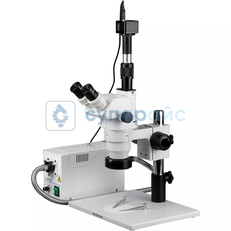 Купить тринокулярный микроскоп AmScope ZM-1TW3-FOD-5M | Суперайс
