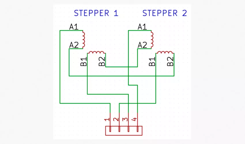 схема соединения шаговых двигателей