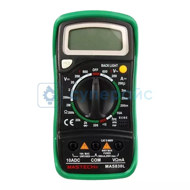 Профессиональный мультиметр MasTech MAS830L в магазине Суперайс
